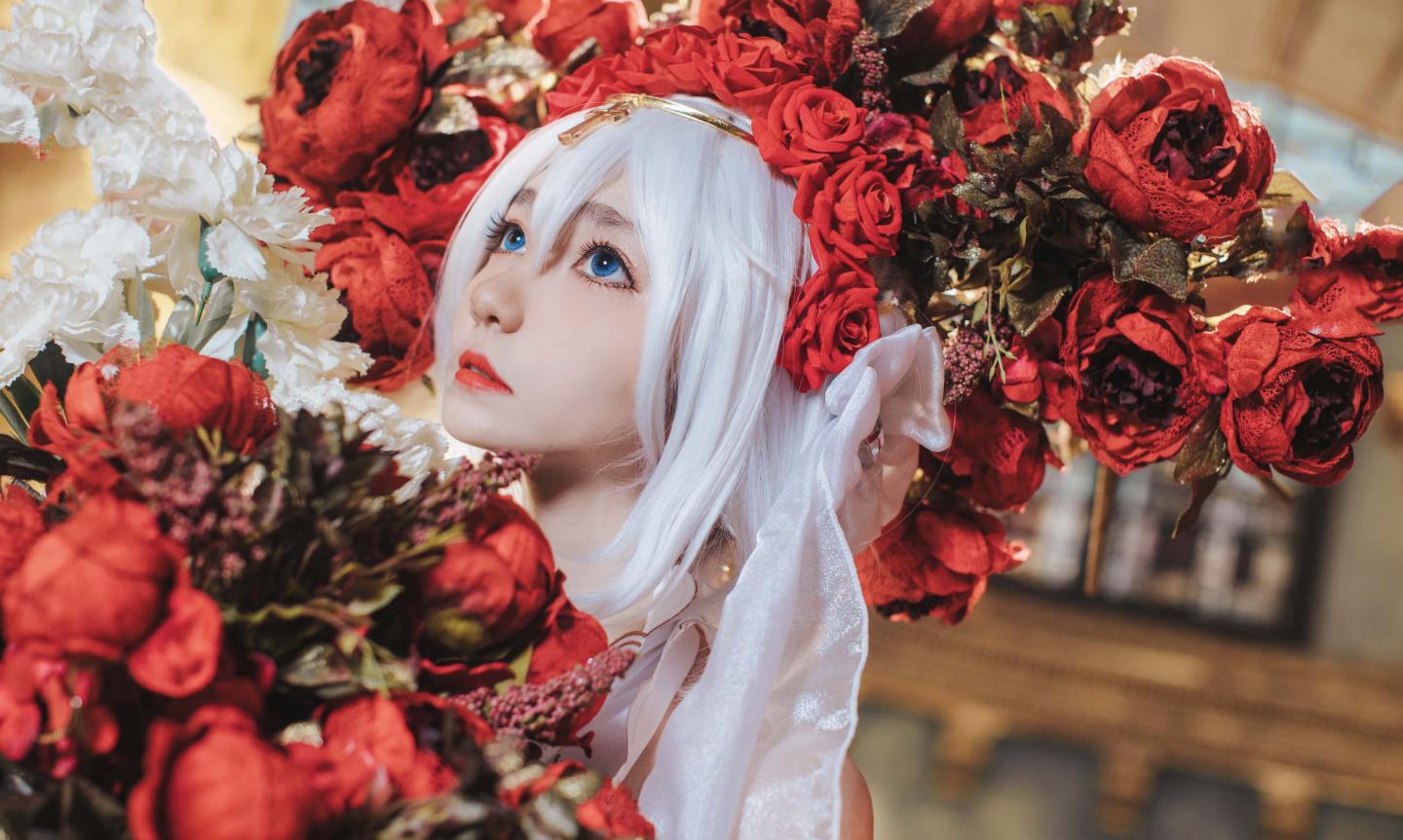 [南桃Momoko]NO.019德丽莎花裳月纱插图9